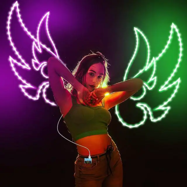 Alt view image 2 of 7 - Led Strip Lights Battery Powered 32ft USB Led Light Strip with Music Sync App Control Remote RGB Color Changing Battery Operated LED Lights for Bedroom TV Home and DIY Decoration