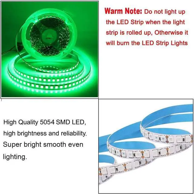 Alt view image 6 of 7 - LED Light Strip, 16.4ft 600 Units SMD 5054 LEDs(5050 Upgraded), 16000LM Flexible 12V DC Light Strips, LED Ribbon, DIY Christmas Home Kitchen Indoor Party Decoration (Waterproof IP65, Cold White 6500K)