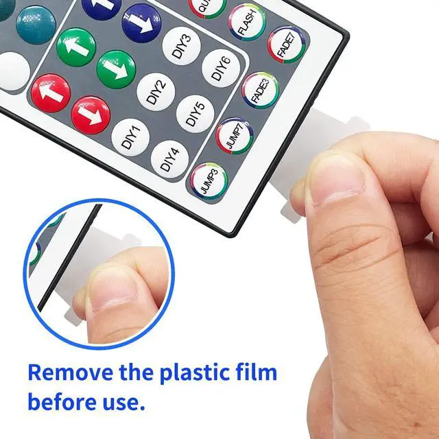 Alt view image 2 of 6 - 44 Key RGB LED Strip Lights IR Remote Control Remote Receiver RGB LED Light Strip 24V Power Adapter for LED Lights