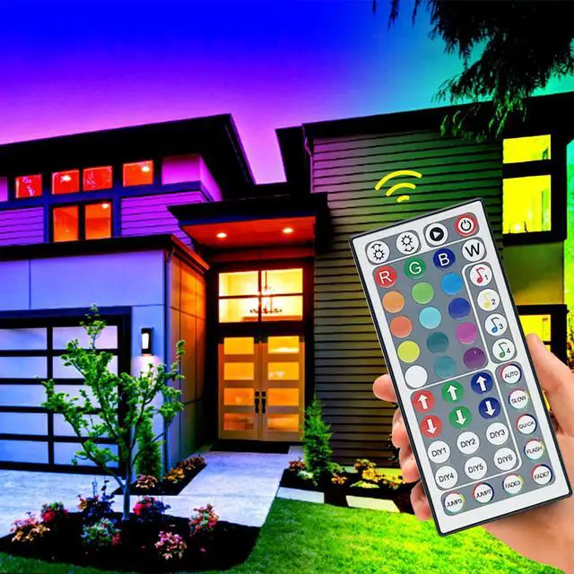 Alt view image 3 of 6 - 44 Key RGB LED Strip Lights IR Remote Control Remote Receiver RGB LED Light Strip 24V Power Adapter for LED Lights