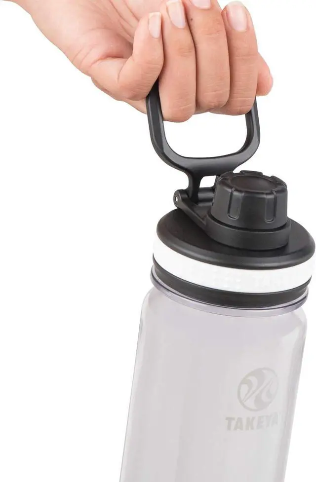 Alt view image 2 of 4 - Takeya 24 oz Tritan Plastic Sport Water Bottle with Spout Lid, Premium Quality, BPA Free Food Grade Materials, Clear