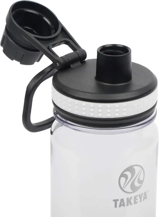 Alt view image 3 of 4 - Takeya 24 oz Tritan Plastic Sport Water Bottle with Spout Lid, Premium Quality, BPA Free Food Grade Materials, Clear
