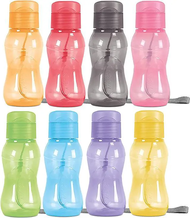Main image of MILTON 8 pack 6 oz Kids Water Bottle for School Leak Free Flip Lid- Portable Small Sports Water Bottle for Adults Carry Strap Party Favors for Kids Treats Prizes Gifts Goodie Bag Stuffers Bulk Pack