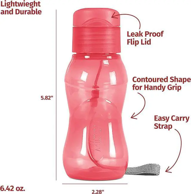 Alt view image 5 of 7 - MILTON 8 pack 6 oz Kids Water Bottle for School Leak Free Flip Lid- Portable Small Sports Water Bottle for Adults Carry Strap Party Favors for Kids Treats Prizes Gifts Goodie Bag Stuffers Bulk Pack
