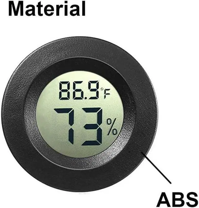 Alt view image 7 of 7 - 2-Pack Mini Hygrometer Thermometer Digital LCD Monitor Indoor/Outdoor Humidity Meter Gauge Temperature for Humidifiers Dehumidifiers Greenhouse Reptile Humidor Fahrenheit()/ Celsius()