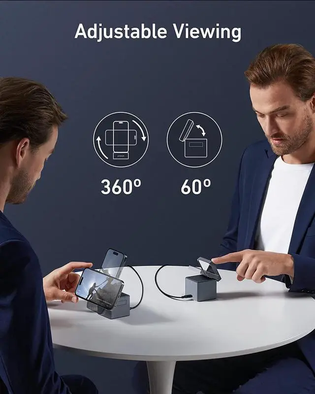 Alt view image 6 of 7 - MagSafe Charger Stand,Anker 3-in-1 Cube with MagSafe, 15W Max Fast Charging Stand, Foldable Wireless Charger for iPhone 15/14/13,  Watch S1-8/Ultra, AirPods (30W USB-C Charger Included)