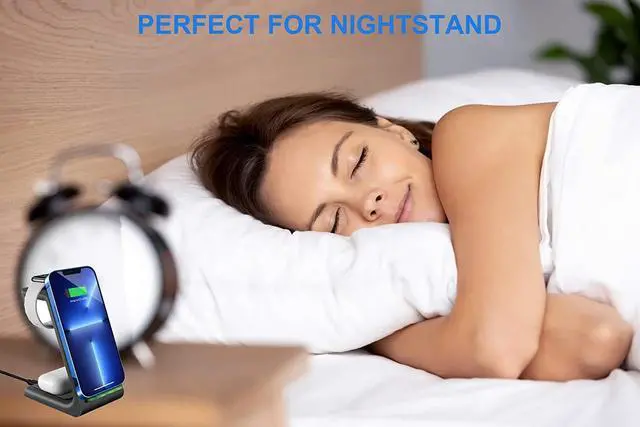 Alt view image 5 of 6 - Wireless Charger Stand Dock 3 in 1 Fast Qi Wireless Charging Station for Multiple Devices Apple Watch Ultra/8/7/6/SE/5/4/3/2,Airpods Pro 2,iPhone 15/15 Plus/15 Pro Max/14/13/12/11/X/Pixel 7/Pixel 6