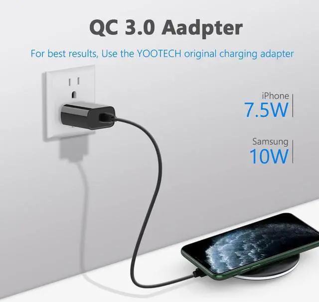 Alt view image 2 of 6 - Wireless Charger 10W Max Wireless Charging Pad with Quick Adapter Compatible with iPhone 14/14 Plus/14 Pro/14 Pro Max/13/13 Mini/SE 2022/12/11/X/8 Samsung Galaxy S22/S21/S20 AirPods Pro 2