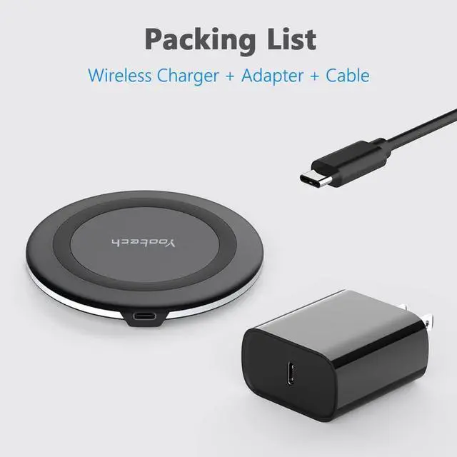 Alt view image 6 of 6 - Wireless Charger 10W Max Wireless Charging Pad with Quick Adapter Compatible with iPhone 14/14 Plus/14 Pro/14 Pro Max/13/13 Mini/SE 2022/12/11/X/8 Samsung Galaxy S22/S21/S20 AirPods Pro 2
