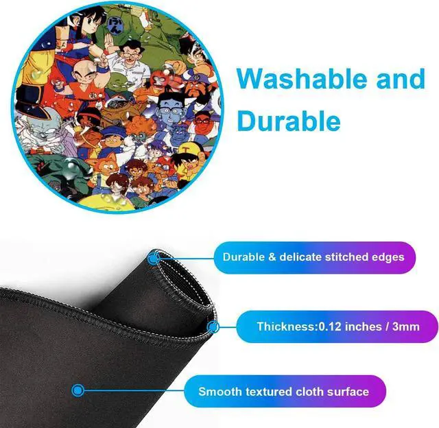 Alt view image 7 of 7 - Anime Large Lengthened Gaming Mouse Pad Keyboard Mouse Pad Desk Pad and Office Decor Accessories with Non-Slip Rubber Base and Durable Stitched Edges 35.4 x 15.7 x 0.12 Inches (Anime Mouse Pads - 4)