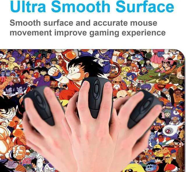 Alt view image 6 of 7 - Anime Large Lengthened Gaming Mouse Pad Keyboard Mouse Pad Desk Pad and Office Decor Accessories with Non-Slip Rubber Base and Durable Stitched Edges 35.4 x 15.7 x 0.12 Inches (Anime Mouse Pads - 4)