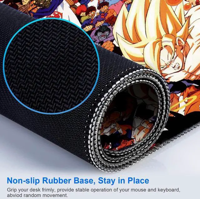 Alt view image 3 of 7 - Anime Large Lengthened Gaming Mouse Pad Keyboard Mouse Pad Desk Pad and Office Decor Accessories with Non-Slip Rubber Base and Durable Stitched Edges 35.4 x 15.7 x 0.12 Inches (Anime Mouse Pads - 4)