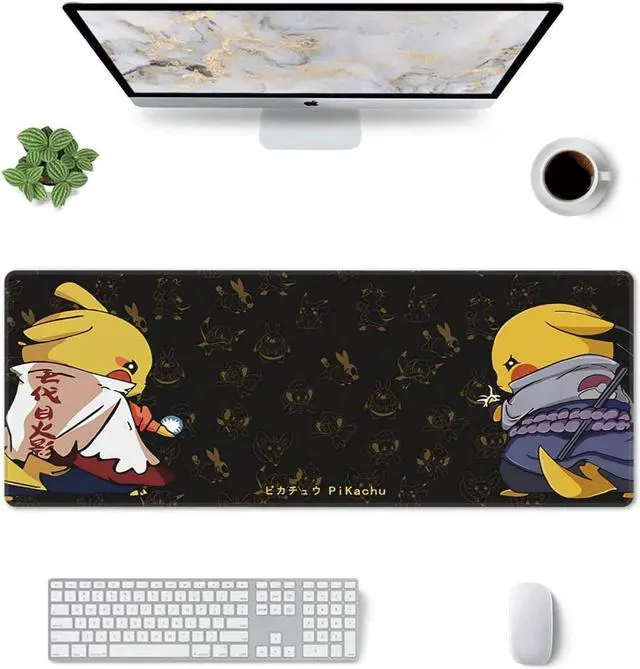 Alt view image 2 of 7 - Anime Customized Large Extended Gaming Mouse Pad with Stitched Edges and Non-Slip Rubber Base Suitable for Office and Home Use 31.5x11.8x0.12 Inches