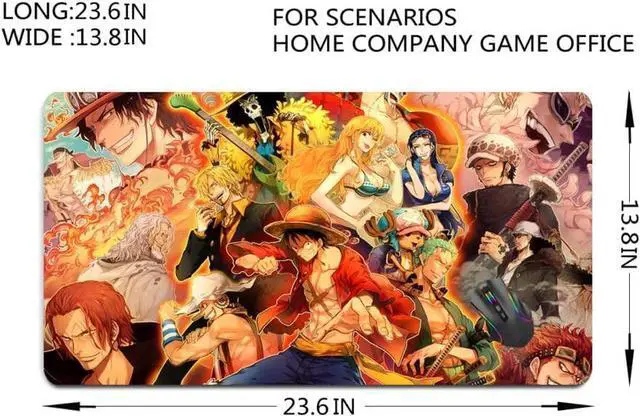 Alt view image 3 of 7 - Large Mouse Pad Non-Slip Rubber Mousepad Anime Gaming Mouse Pad Waterproof Keyboard Desk Mouse Mat for Game Work Office Home Decor Computer Accessories
