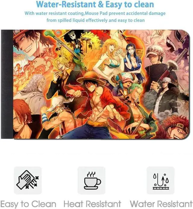 Alt view image 7 of 7 - Large Mouse Pad Non-Slip Rubber Mousepad Anime Gaming Mouse Pad Waterproof Keyboard Desk Mouse Mat for Game Work Office Home Decor Computer Accessories