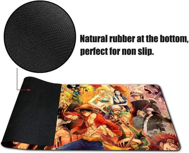 Alt view image 5 of 7 - Large Mouse Pad Non-Slip Rubber Mousepad Anime Gaming Mouse Pad Waterproof Keyboard Desk Mouse Mat for Game Work Office Home Decor Computer Accessories