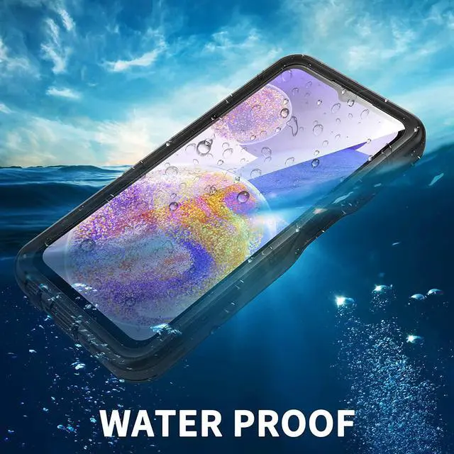 Alt view image 2 of 7 - for Samsung Galaxy A23 5G Case, Waterproof Phone Case with Built-in Screen Protector and Lanyard, Full Body Underwater Dustproof Shockproof Rugged Heavy Duty Protection Cover for Samsung A23 5G Black