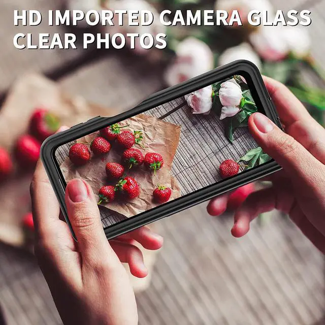 Alt view image 6 of 7 - for Samsung Galaxy A23 5G Case, Waterproof Phone Case with Built-in Screen Protector and Lanyard, Full Body Underwater Dustproof Shockproof Rugged Heavy Duty Protection Cover for Samsung A23 5G Black