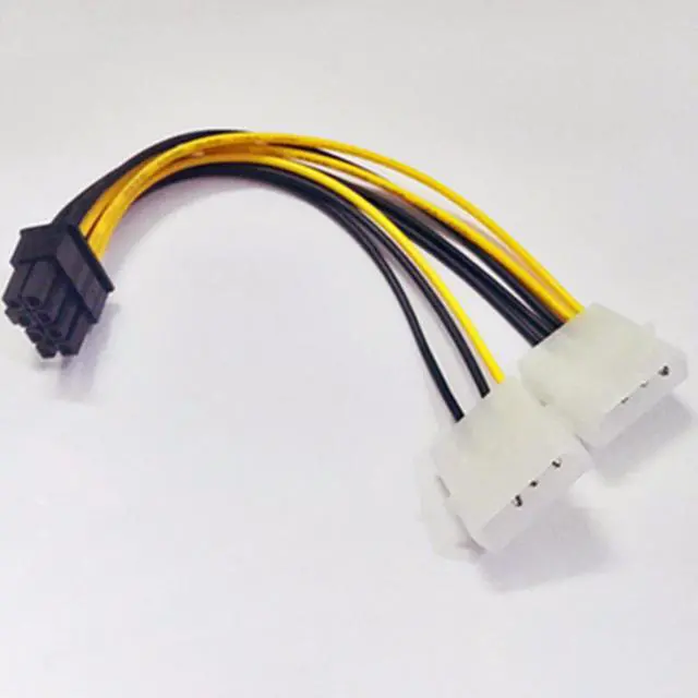 Alt view image 3 of 5 - 10PCS 18cm 8Pin To Dual 4Pin Video Card Power Cord Y Shape 8 Pin PCI Express To Dual 4 Pin Molex Graphics Card Power Cable