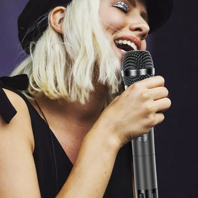 Alt view image 7 of 7 - Bomaite W1 UHF Wireless Microphone System Dynamic Karaoke Metal Handheld Mic 25 Channel Mini Rechargeable Receiver 50-80 Meters for Gaming desk , PC Recording, , loud speaker, amplifier, etc