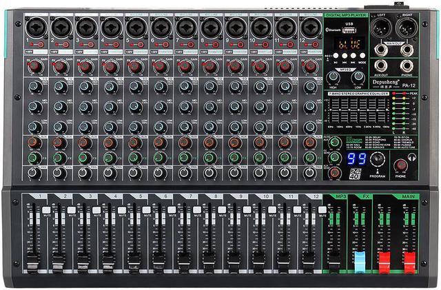 Professional 12 Channels Sound Board Mixer