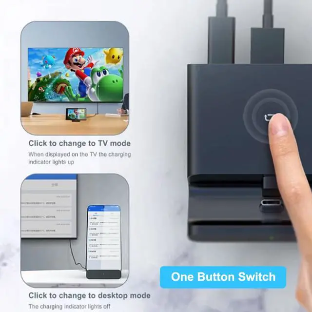 Alt view image 5 of 6 - Game Dock for Nintendo Switch with 5 extend port 30w PD charging 4k HDMI-compatible video outputting 3*USB PORT USB C HUB