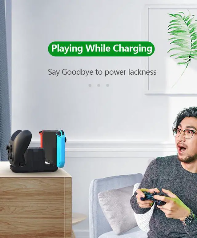 Alt view image 5 of 7 - 6 in 1 Charger station for Nintendo Swith with 4 Joy-Cons and 2 pro Controllers Charging docking station