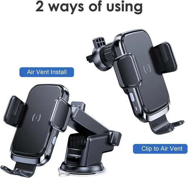Alt view image 5 of 7 - 15W Car Qi Wireless Charger Phone Stander Infrared Sensor Auto Clamping For iPhone Xs Huawei xiaomi Car Phone Holder