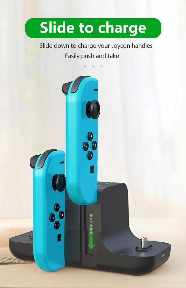 Alt view image 6 of 7 - 6 in 1 Charger station for Nintendo Swith with 4 Joy-Cons and 2 pro Controllers Charging docking station