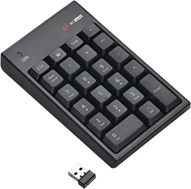 Alt view image 6 of 6 - Wireless numeric keypad 22-key with ESC calculator TAB = function key MC-61AG wireless keyboard