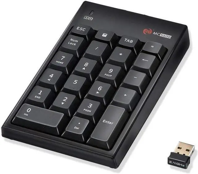 Alt view image 4 of 6 - Wireless numeric keypad 22-key with ESC calculator TAB = function key MC-61AG wireless keyboard