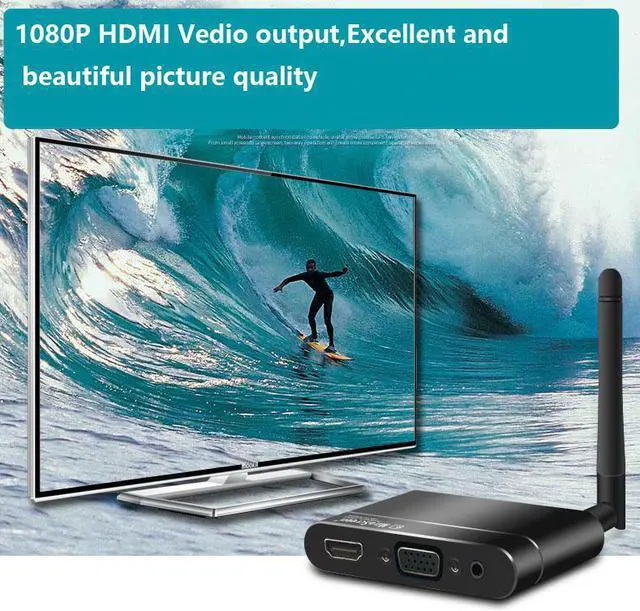 Alt view image 5 of 7 - MiraScreen TV stick 3 in 1 HDMI+VGA+AV Wireless full HD 1080P Display Dongle Receiver WiFi Miracast Airplay DLNA X6W