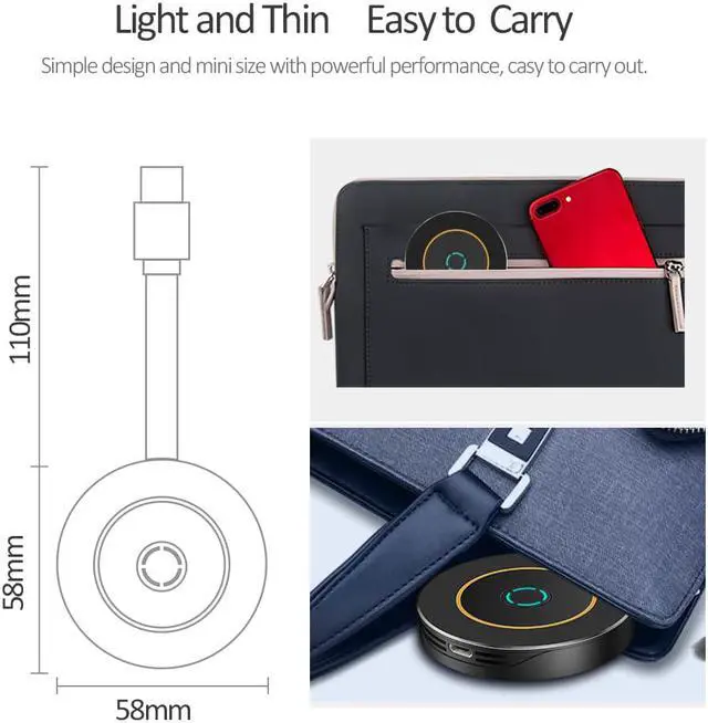 Alt view image 4 of 7 - MiraScreen G10 2.4G&5.8G WiFi Receiver anycast Miracast ios Android TV Dongle HDMI-compatible anycast DLNA Airplay 5G TV Stick