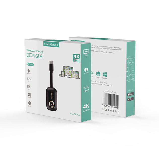 Mirascreen 5G Wireless WiFi Dongle – 4K UHD HDMI Display Receiver, 4320p, 8th Gen