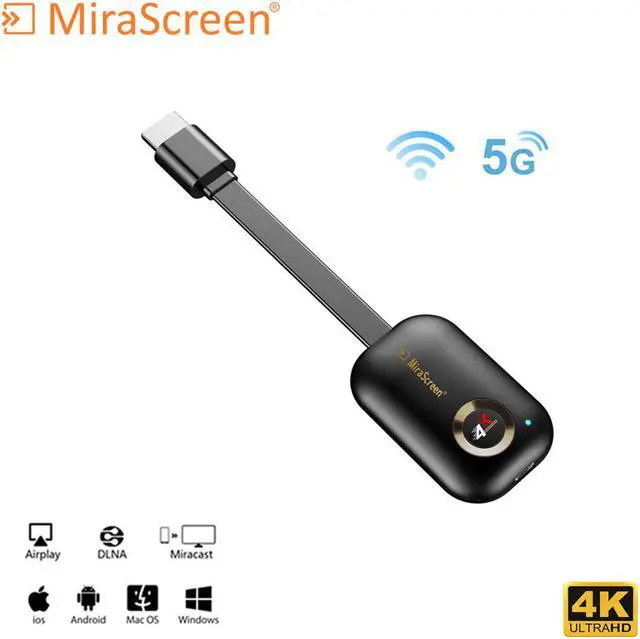 Main image of Mirascreen G9 Plus 2.4G/5G 4K Wireless Wifi Display Dongle Mirroring Miracast Airplay DLNA Receiver for Android iOS