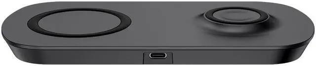 Alt view image 3 of 5 - 2 in 1 Dual Qi Fast Charging Dock Wireless Charger Pad For Apple Watch, Airpods Pro Airpods 2 and Phone