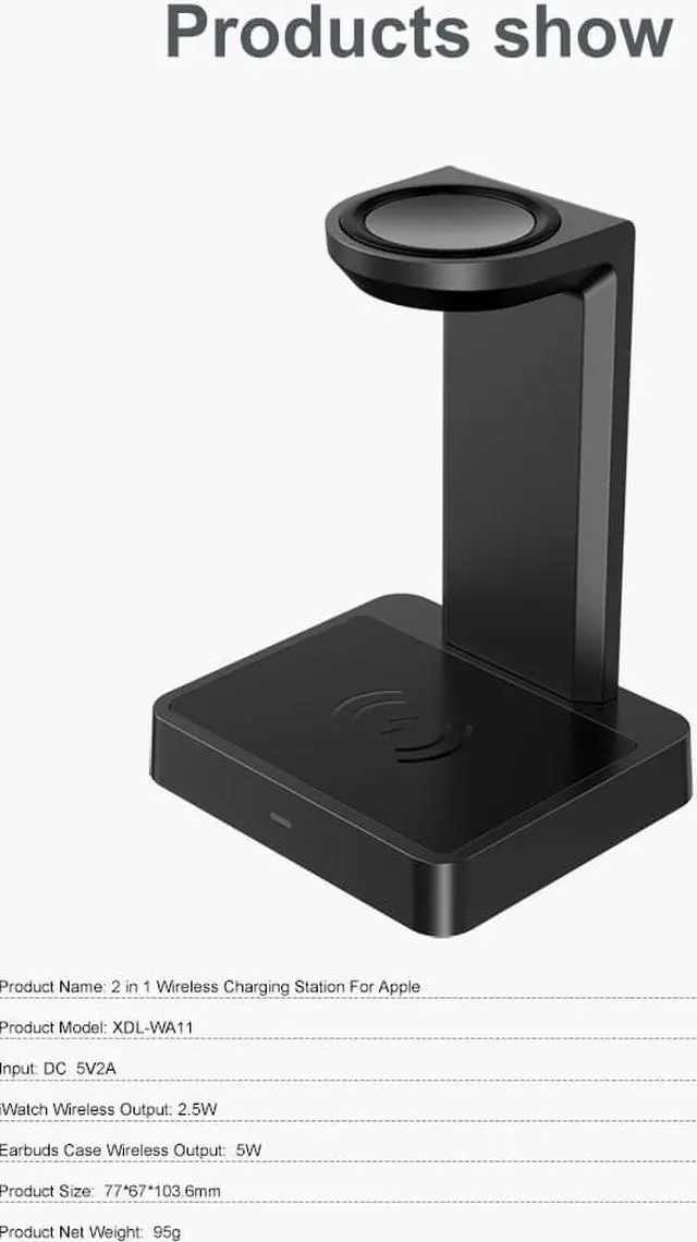 Alt view image 4 of 6 - 2 in 1 Wireless Charger Watch Charger Magnetic Multifunctional Charging For Airpods And Samsung Buds Series