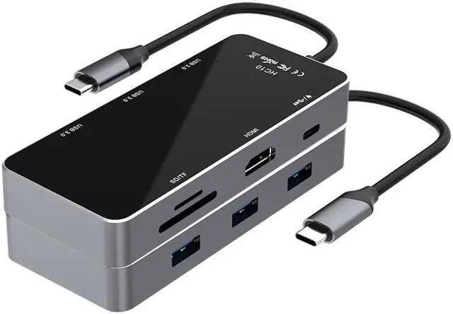 Alt view image 3 of 4 - High Speed Custom Aluminium 7 In 1 Docking Station 7 Port Usb Type C 3.1 Adapter Hub Usb 3.0 Hub For Macbook