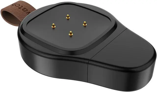 Alt view image 6 of 7 - USB Charger for Fitbit Versa 3/Ftbit Sense Black Color Light Weight Travel Cordless Smartwatch Charger