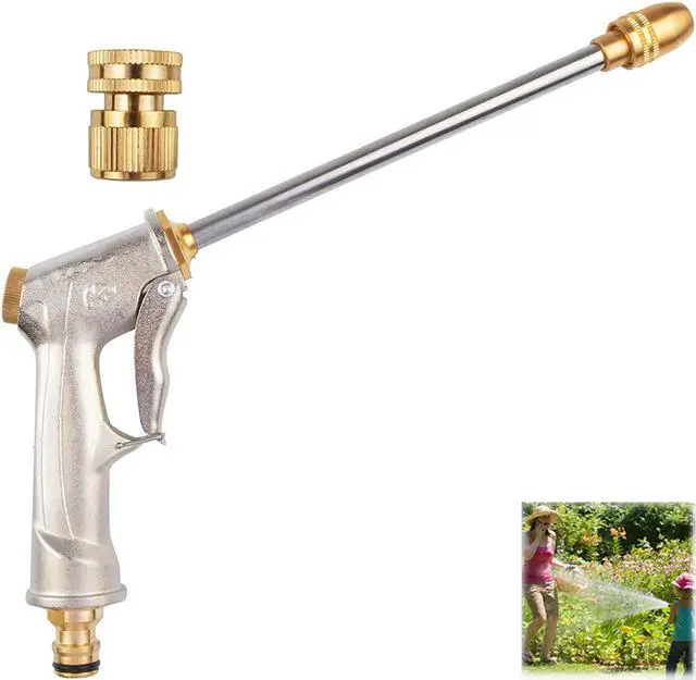 Main image of DIDA Garden Hose Nozzle Heavy Duty, High Pressure Hose Sprayer, Standard Spray Nozzle for Hose with 4 Watering Patterns, Nozzle for Garden, Plants, Patio, Lawn, Car Washing