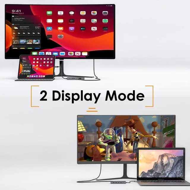 Alt view image 5 of 5 - USB C HUB 12 in 1 USB C Adapter to USB 3.0 USB C 3.0 Data VGA HD TV PD 60W Charging 3.5mm Audio Headphone