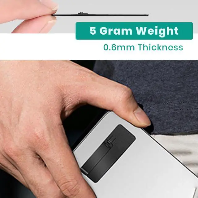 Alt view image 2 of 7 - 2 Packs Ultra Thin Kickstand for Cell Phone Black