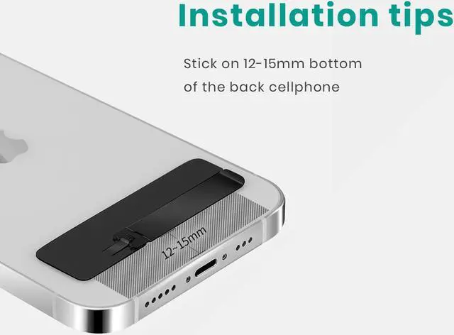 Alt view image 6 of 7 - 2 Packs Ultra Thin Kickstand for Cell Phone Black