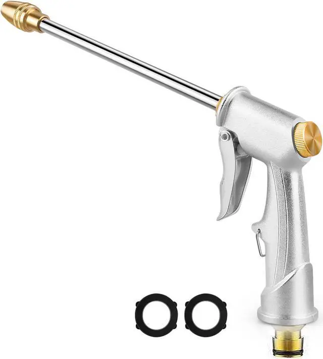 Main image of Garden Hose Nozzle, High Pressure Water Hose Nozzle Sprayer Head,fits 3/4 Garden Hose Thread,for Lawn & Garden,Washing Cars,Watering Garden,Cleaning,Showering Dogs&Pets