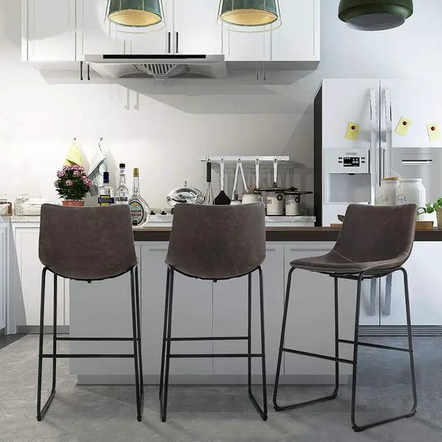 Alt view image 4 of 7 - Bar Stools Set of 2,30 Inches Counter Height Bar Stools with Back for Kitchen,Dining Room and Living Room,Modern Designed Bar Chair Furniture Decorate Every Room