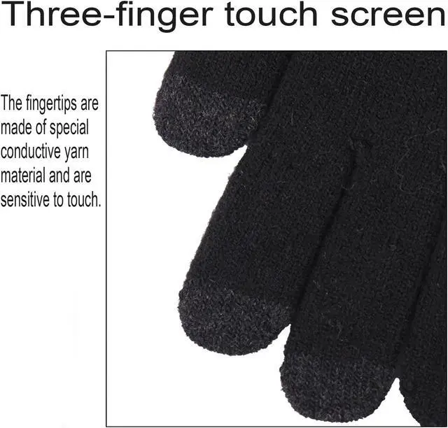 Alt view image 5 of 7 - Pezin & Hulin Thermal Motorcycle Gloves Touch Screen Motorbike Cycling Breathable Full Finger Winter Gloves Mittens  Men Women 2pcs