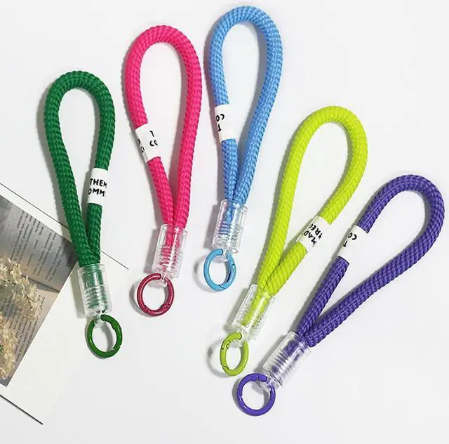 Alt view image 2 of 3 - Pezin & Hulin 2Pack Phone Lanyard Neck Strap and Wrist Tether Key Chain Holder Universal for Phone Case Anchor Fit All Smartphones Green