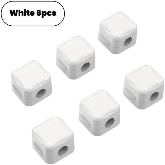 Alt view image 7 of 7 - Pezin & Hulin Magnetic Cable Clips, 6 Pack of Magnetic Cable Holder Cord Organizer Phone Charging Cable Clip Cable Management Cover for Home Office Car White