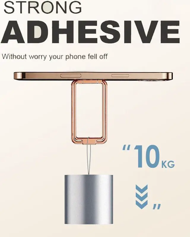 Alt view image 6 of 7 - Pezin & Hulin Foldable & Adjustable Cell Phone Ring Holder Finger Kickstand Friendly Cell Phone Holder Compatible with iPhone, Galaxy, and Other Smartphones