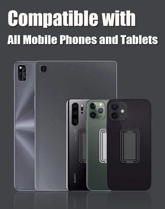 Alt view image 7 of 7 - Pezin & Hulin Foldable & Adjustable Cell Phone Ring Holder Finger Kickstand Friendly Cell Phone Holder Compatible with iPhone, Galaxy, and Other Smartphones